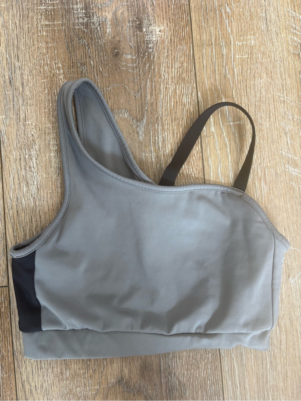 Gymshark sports bra size small gray black Gray One-Shoulder Sports Bra